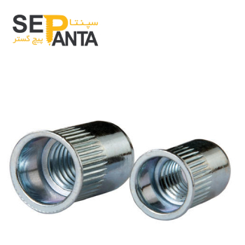 مهره پرچی گرد بدون لبه سایز M6